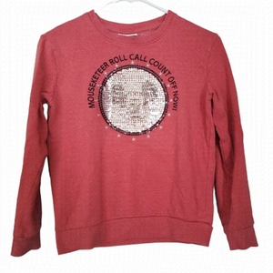𝅺disney Mickey Mousekereer Roll call sequins sweatshirt girls large